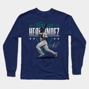 Teoscar Hernandez Seattle Triangle Name Long Sleeve T-Shirt